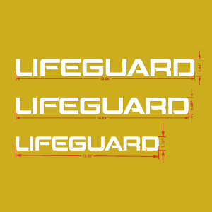 Custom LIFEGUARD Iron-On Sticker