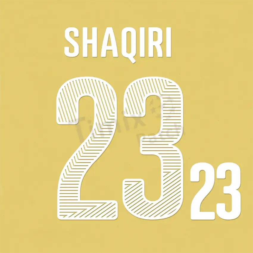 SHAQIRI 23 Switzerland 2014 Home Kit Football Shirt Nameset Polyflex Printing