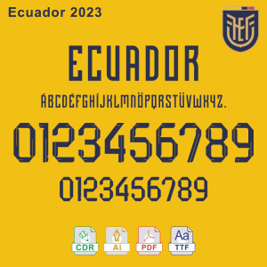 Ecuador 2023 Font Vector Download