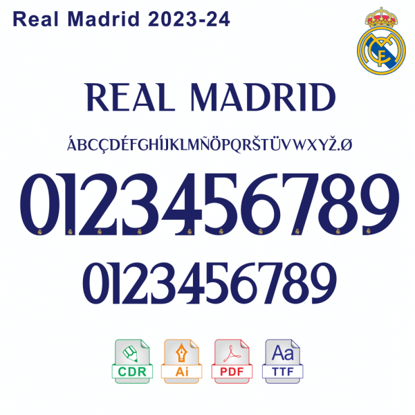 Real Madrid 2023-24 Font Download