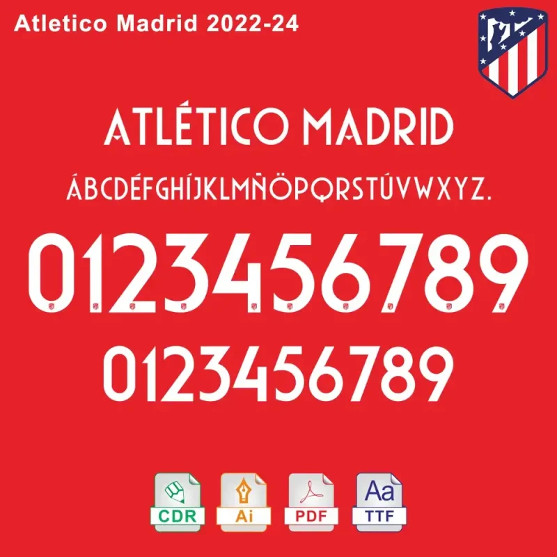 Atletico Madrid 2023-24 Font Download