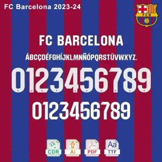FC Barcelona 2023-2024 Font Download