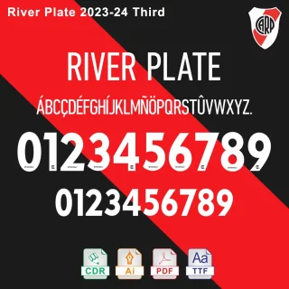 River Plate 2023-2024 Third Font Download