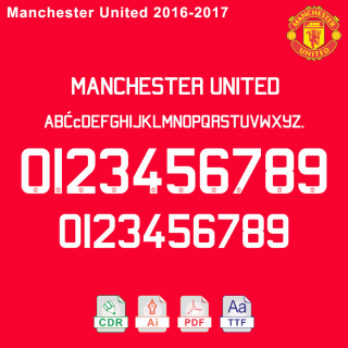 Manchester United 2016-2017 Font