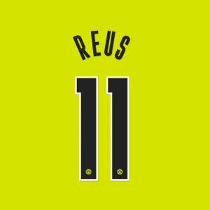 REUS #11 Dortmund 2021-22 UCL Nameset Sticker Heat Transfer